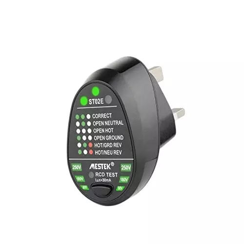 amiciSmart RCD Electric Socket Tester 250 V AC Wall Mount