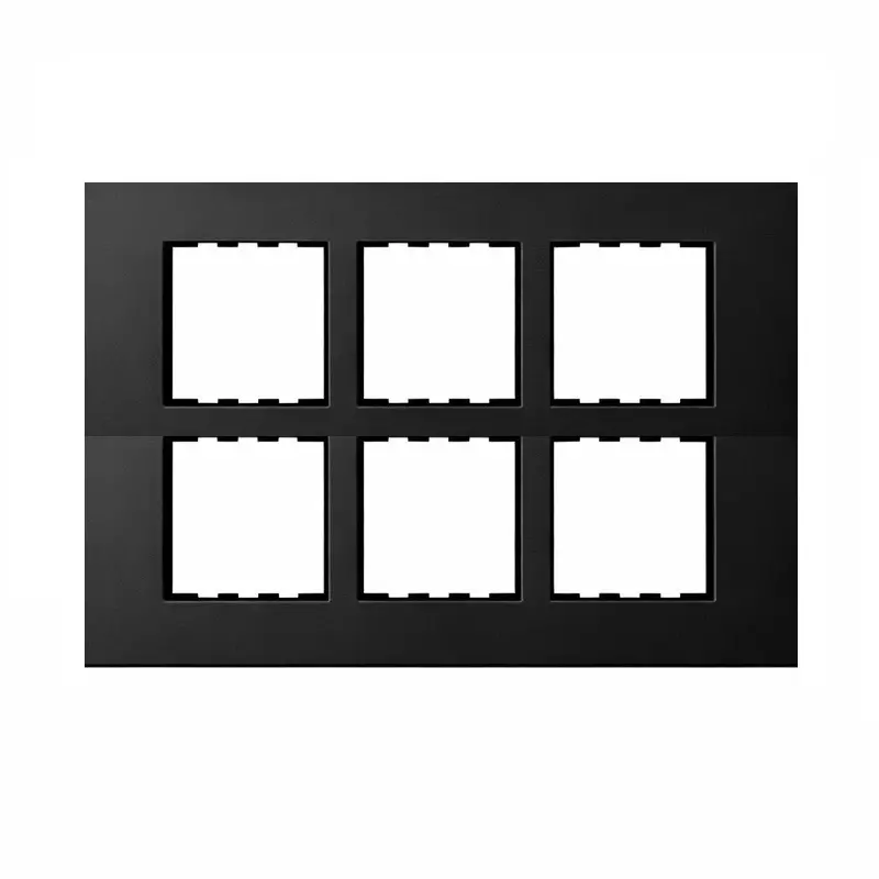 Polycab Etira Grid Frame With Cover Plate Dark Black 12 Module Polycarbonate for Industrial & Commercial Use