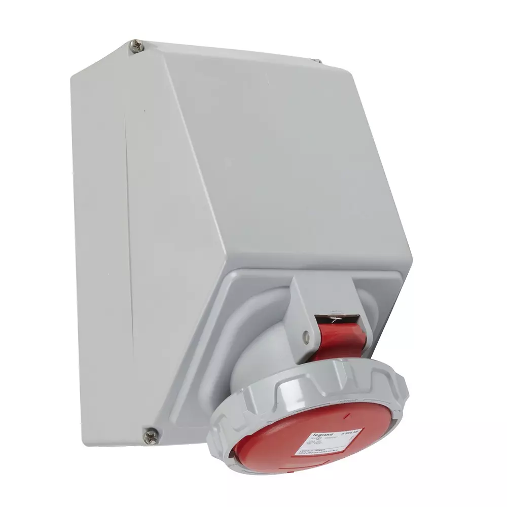 Legrand P17 Tempra Pro Series 125 A 380-415 V Surface Mounting Socket 3P+E Plastic Housing IP66/67, 5556 58