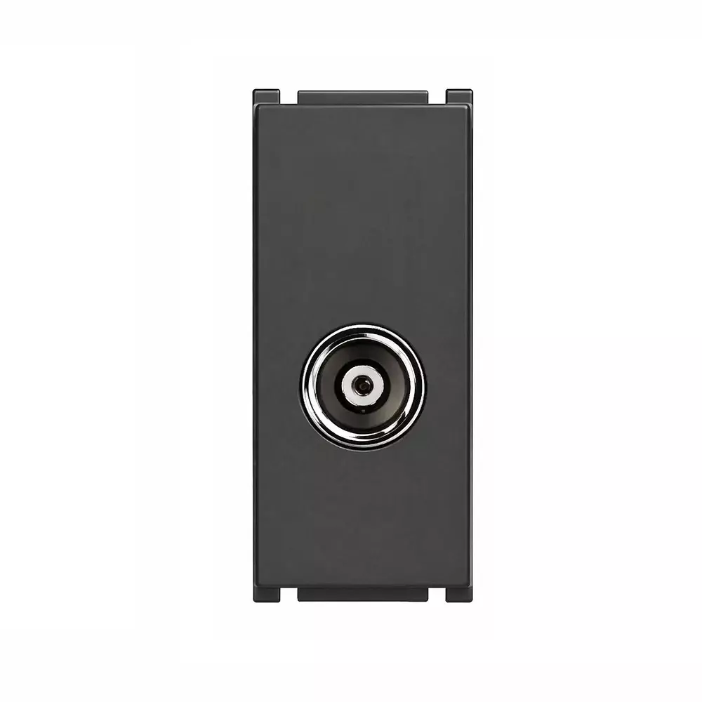 Goldmedal Air TV Socket 240 V Carbon Grey 1 Module for Commecial and Industrial Use, 181062