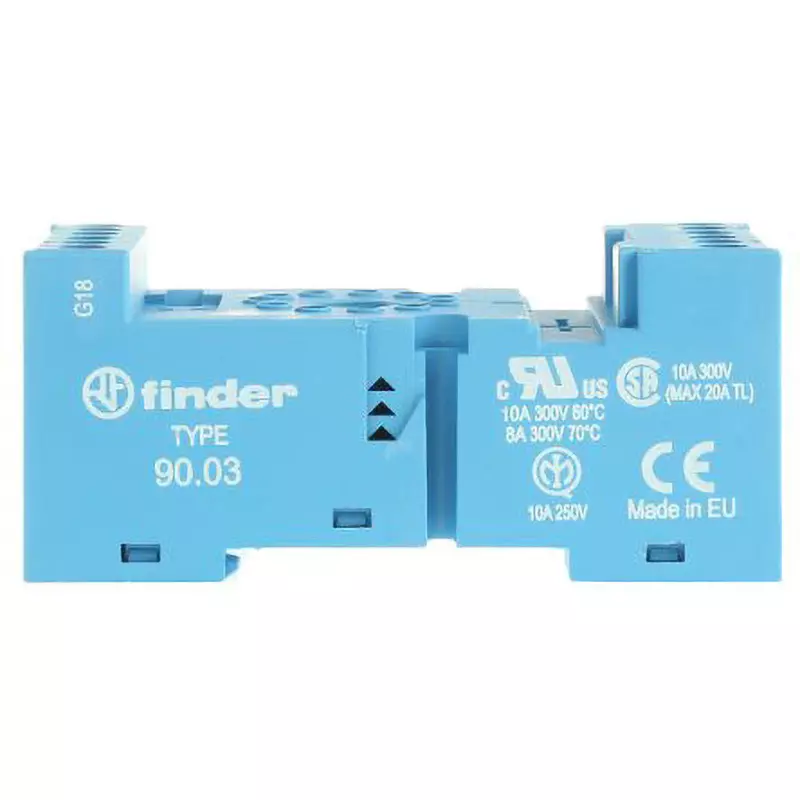 Finder Finder Relay Socket AC250 V Rated Coil Voltage 10 Switching Current Socket Accessory Type, 90.03SMA