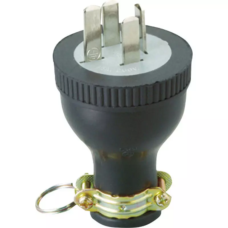 TRUSCO Rubber Plug 250 V Rated Voltage 15 A Rated Current 2 CT.VCT0.75 to 2 Suitable Wire, TMP2537