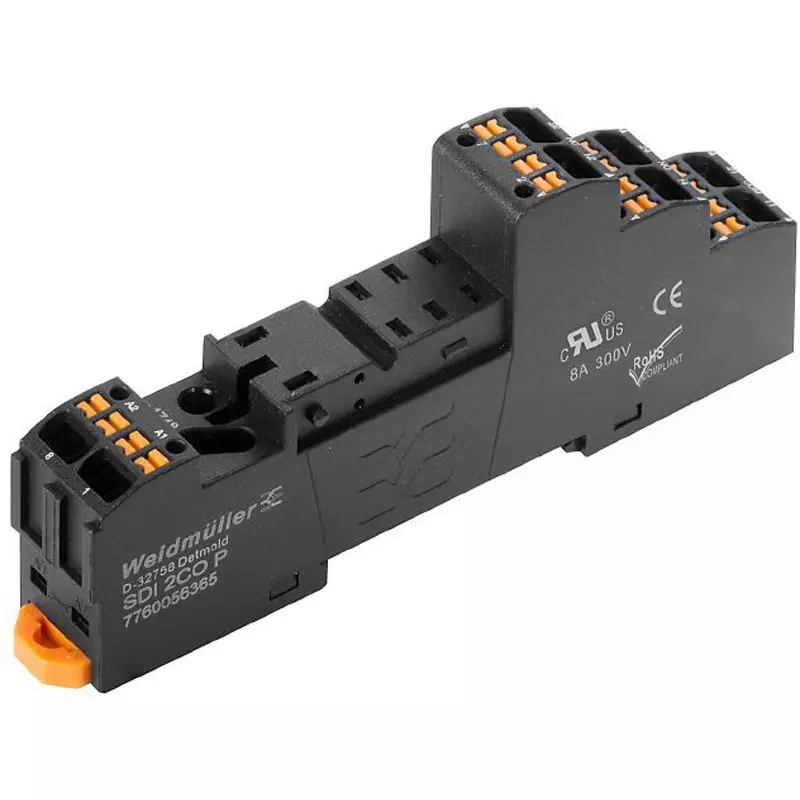 Weidmuller Relay Socket 42.7 mm Depth TS 35 Suitable Rails, 7760056365 SDI 2CO P