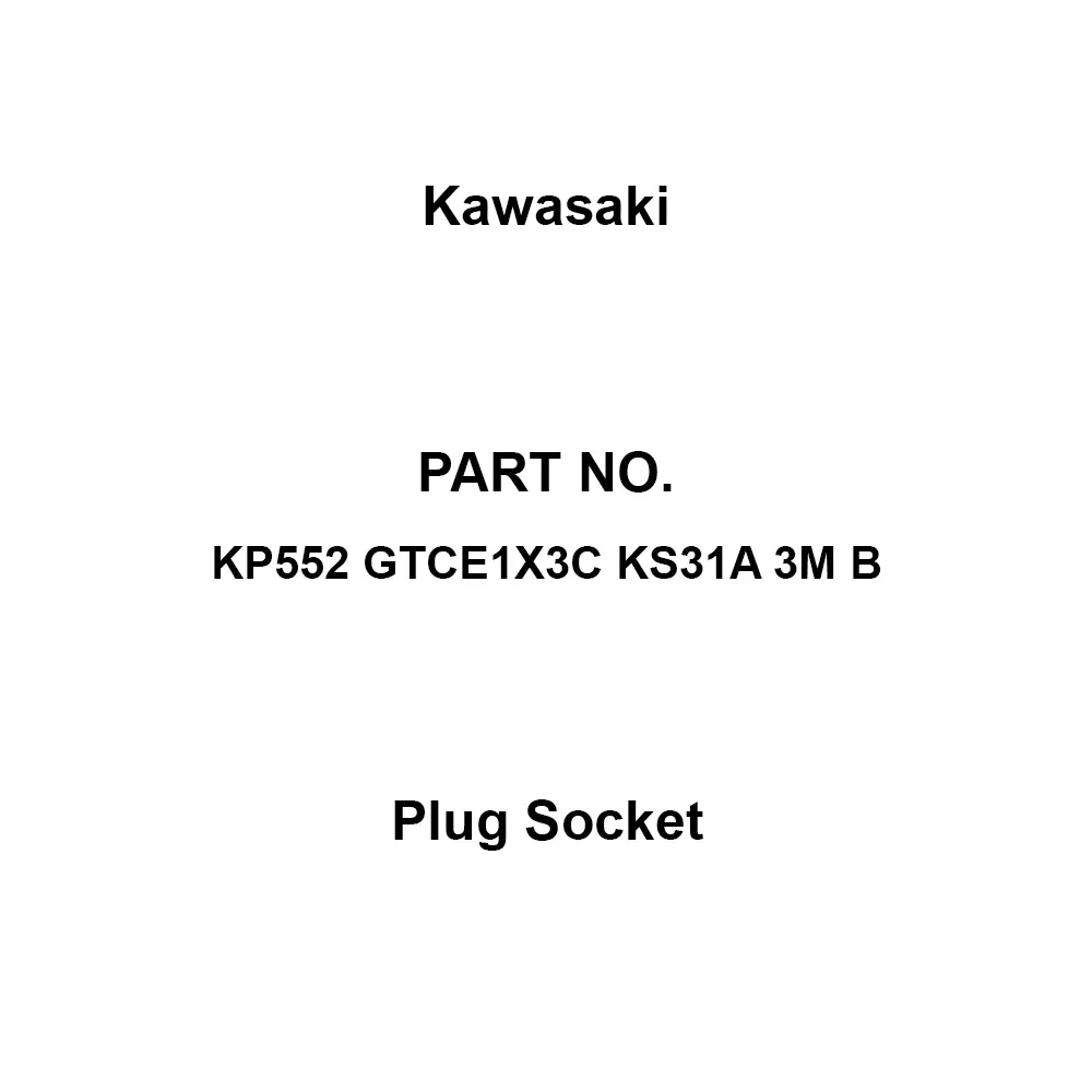 Kawasaki Plug Socket 10 Insulation Resistance AC 250 V/10 A Rating 3.0 No of Core, KP552 GTCE1X3C KS31A 3M B (Pack of 5)