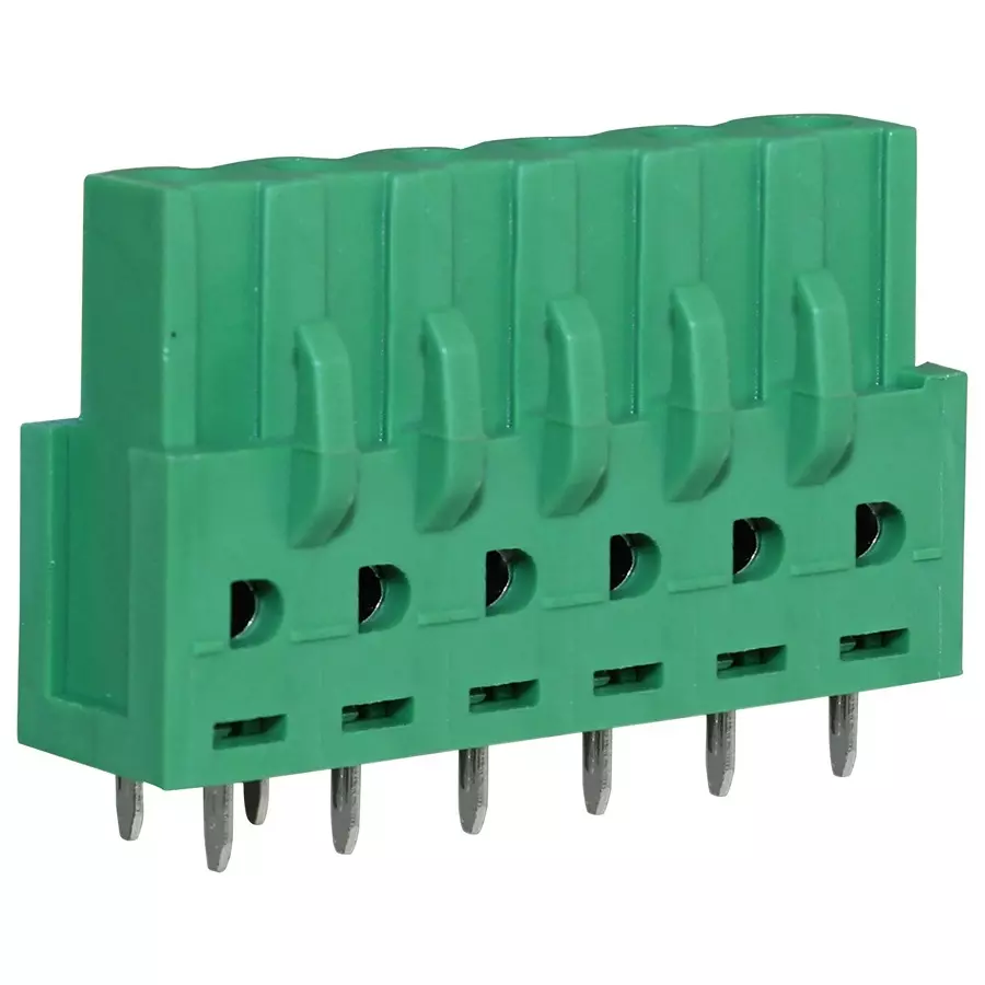 CAMDENBOSS Terminal Block, Socket, 6Pos, R/A, Th, CTBP97VJ/6