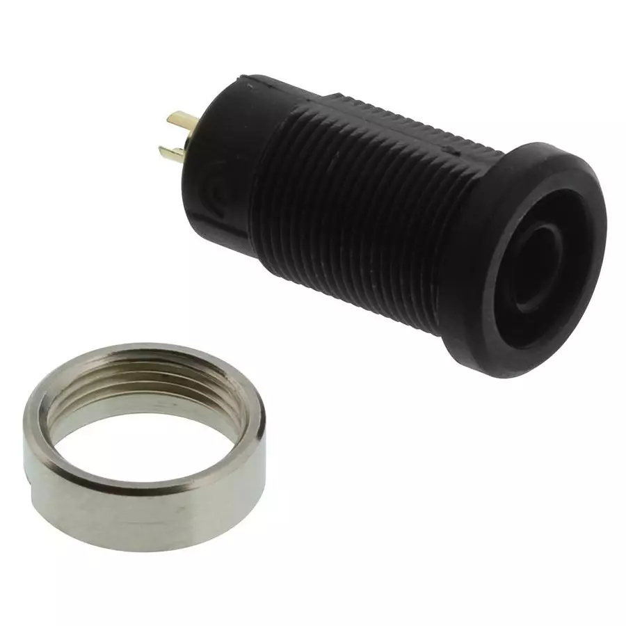 POMONA Banana Jack, 25A, Solder, Black, 5931-0 (Pack of 10)