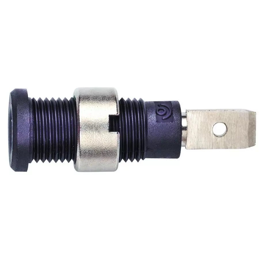 POMONA Test Jack, 2 mm, 10A, Solder, Black, 72922-0