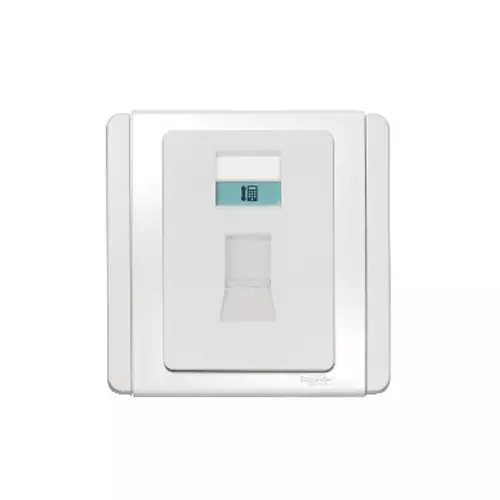 Schneider Electric Telephone Outlet Neo Series White 2 Gang, E3032TD>WW-OS