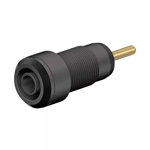 Staubli SOCKET, 1.5MM, SAFETY, BLACK/RED, PK4, 65.3300-21 + 65.3300-22 (Pack of 4)