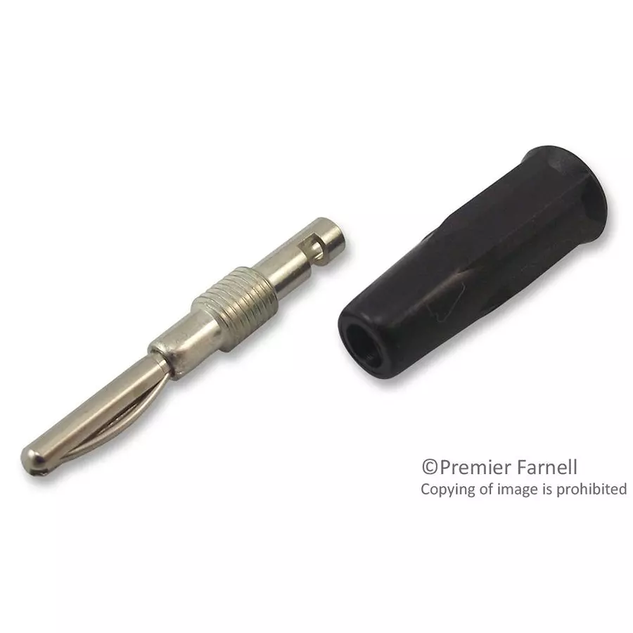 RADIALL CONNECTOR, 2MM PLUG BLACK, R921330