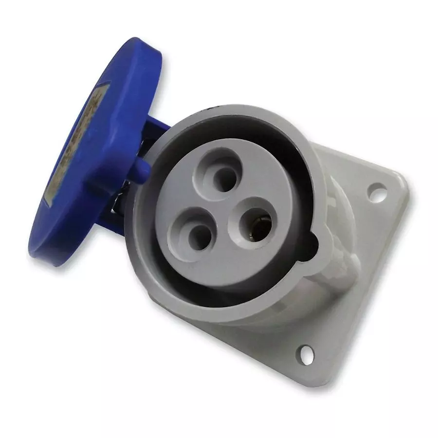 CEENORM Socket, Panel, 240V, 16A, 2P+E, 1311