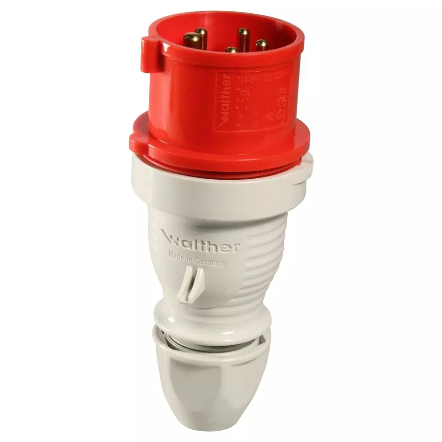 WALTHER Plug, Free, 400V, 16A, 3P+N+E Way, 210
