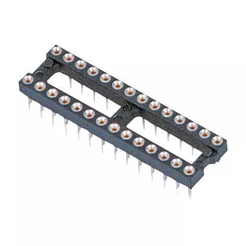 MILL-MAX DIP SOCKET, 28POS, 2.54MM, TH, 110-44-328-41-001000