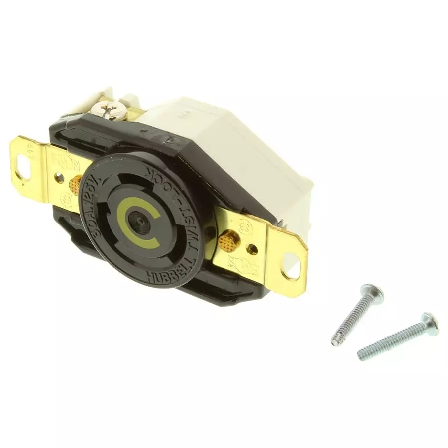 HUBBELL WIRING DEVICES CONNECTOR, POWER ENTRY, RECEPTACLE, 30A, HBL2610