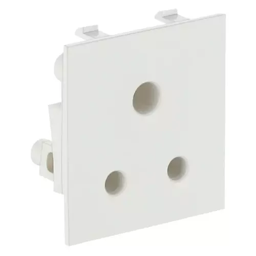Golek Accura Socket 3 Pin 2 Modular, 6002 (Pack of 10)