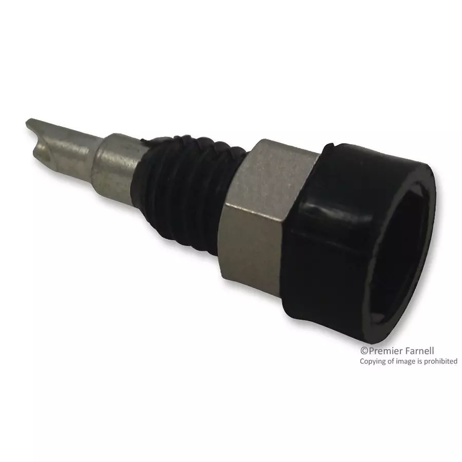 RADIALL Banana JACk, 2mm, 10A, Solder, BlACk, R921920000