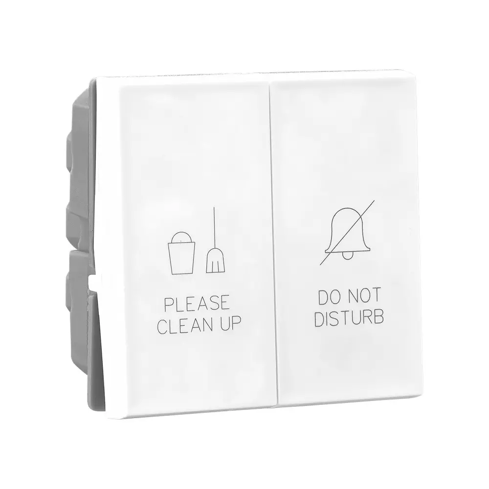 Legrand Hotel "DND and MMR" Functions Internal Allzy 2 Module Glossy White, 6811 48 (Pack of 10 Pcs)
