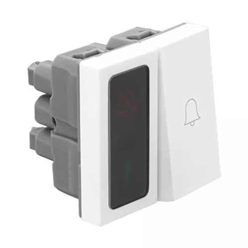 Legrand Hotel "DND and MMR" Functions with Bell Push Allzy 2 Module Glossy White, 6811 49 (Pack of 10 Pcs)