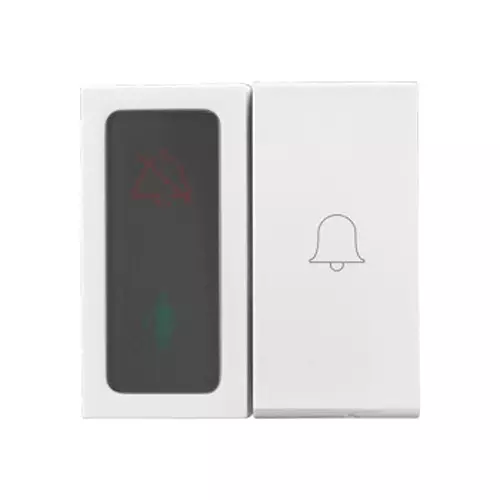 Legrand Hotel "DND and MMR" Functions with Bell Push Allzy 2 Module Glossy White, 6811 49 (Pack of 10 Pcs)