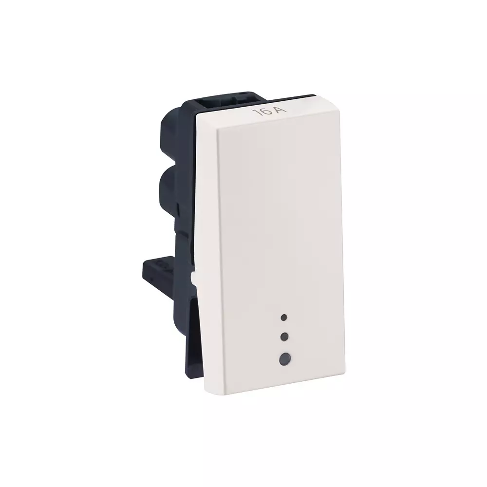 Legrand Switch with Indicator Myrius Classic White 16 Amp 1 Module 1 Way, 6792 11