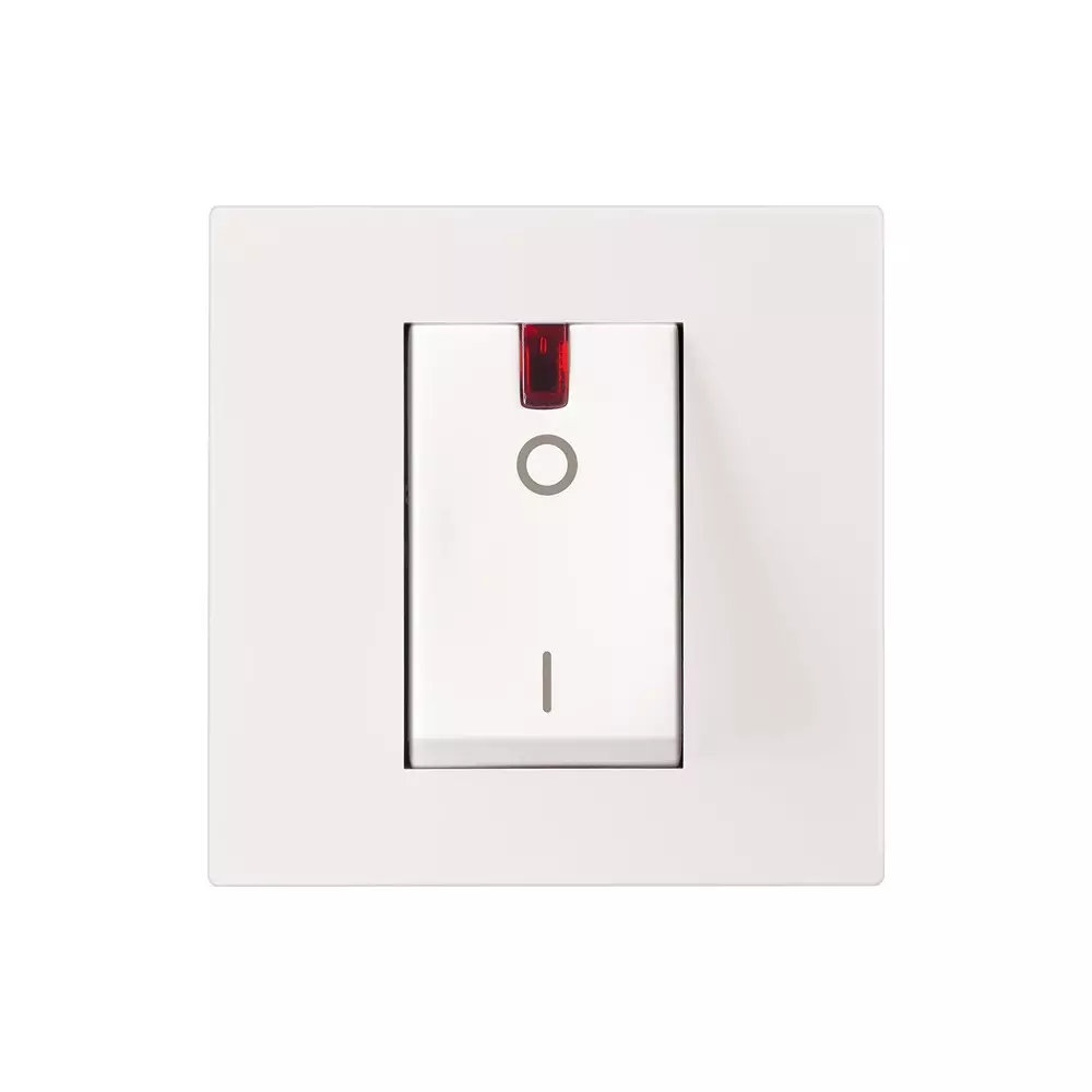 Legrand Switch with Indicator Myrius Classic White 32 Amp 2 Module 2 Pole, 6792 17