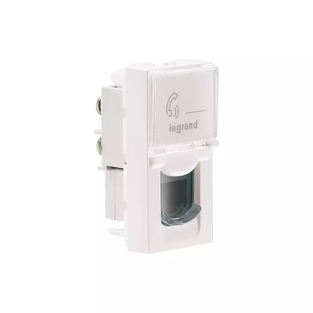Legrand RJ11 Telephone Socket Myrius Classic White 1 Module, 6792 62