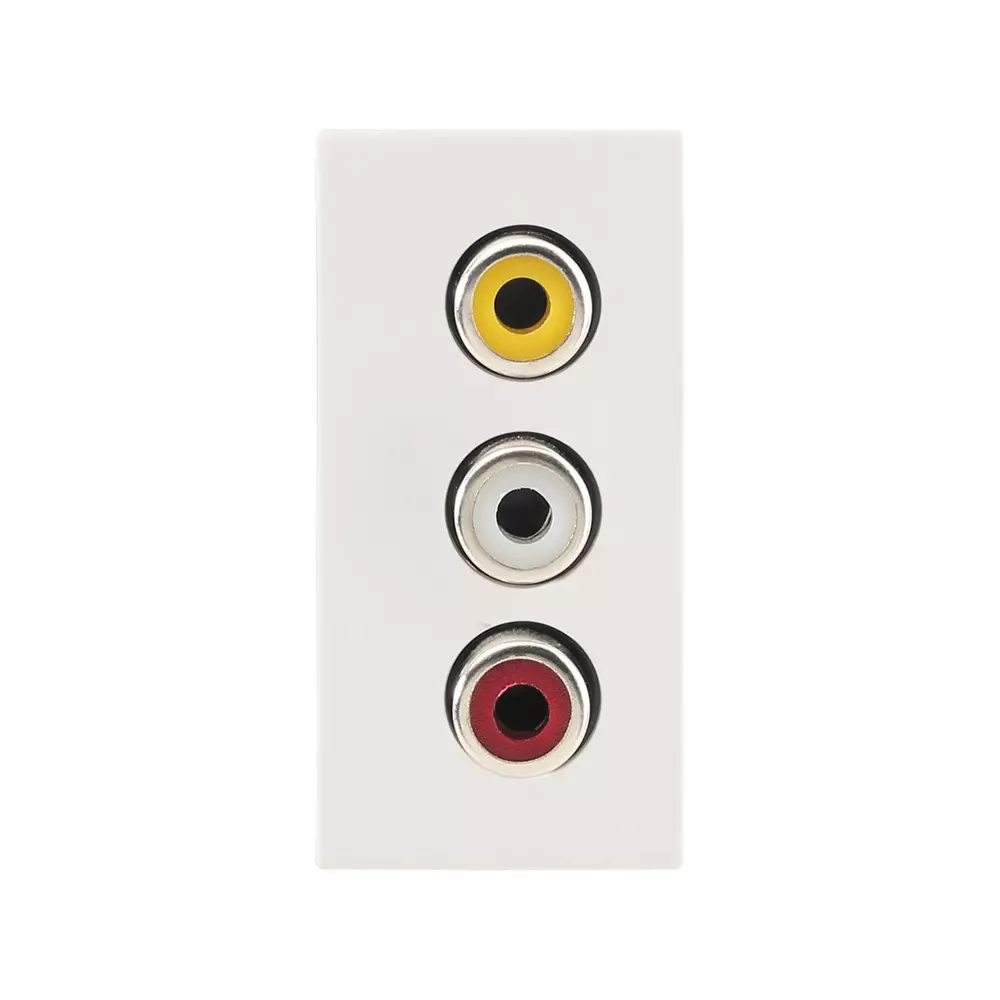 Legrand Preterminated Audio/Video Connector Myrius Classic White 1 Module, 6792 67