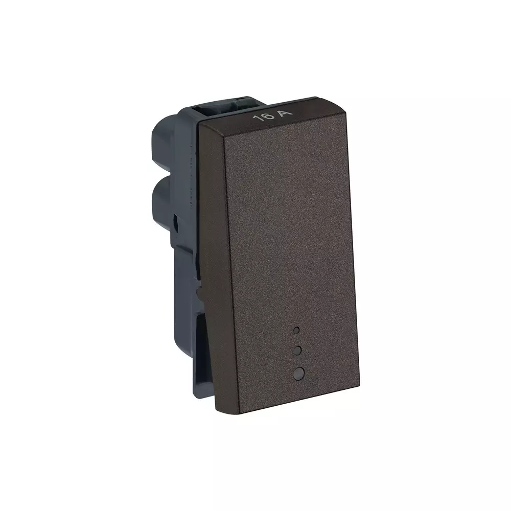 Legrand Switch with Indicator Myrius Charcoal Grey 16 Amp 1 Module 1 Way, 6794 11