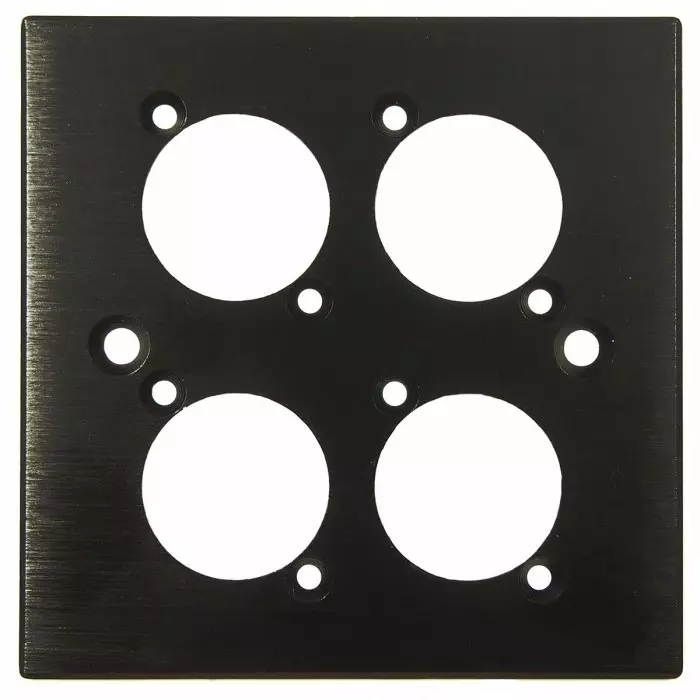 RS Pro Single Gang 4 Way XLR Faceplate