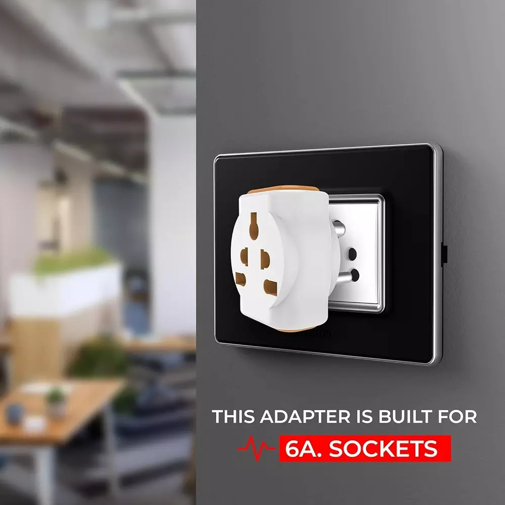 Hi-Fi Dingo 3 Pin Multi Plug Universal 6 A Current White, Red (Pack of 2)