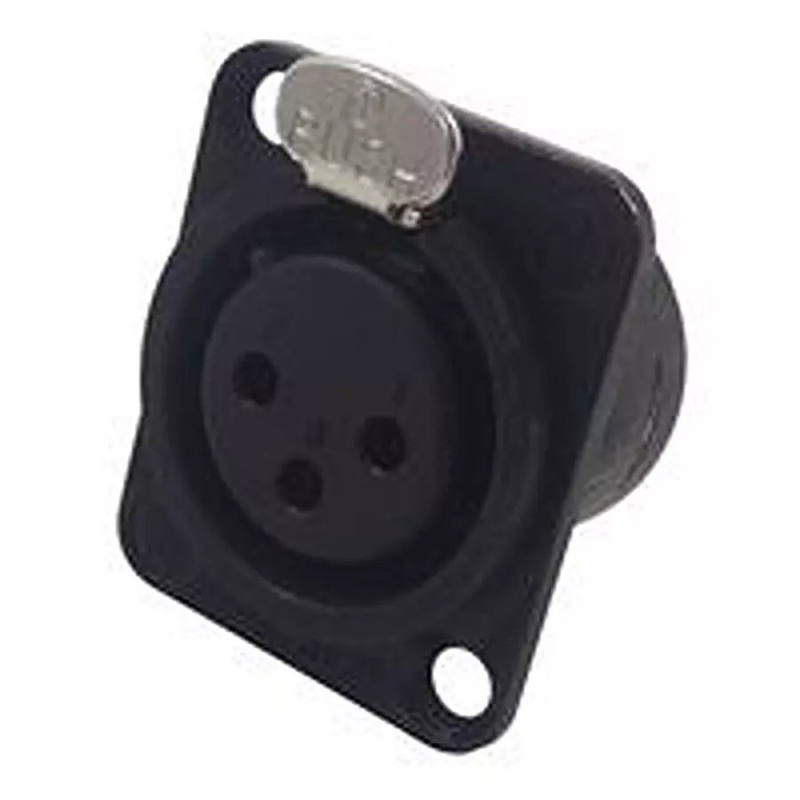 NEUTRIK SOCKET, XLR, PANEL, 3POLE, NC3FD-L-B-1