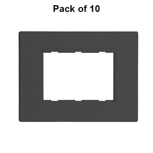 Cona GlazTouch Modular Plate Black 3 Modules, GT 1103 (Pack of 10)