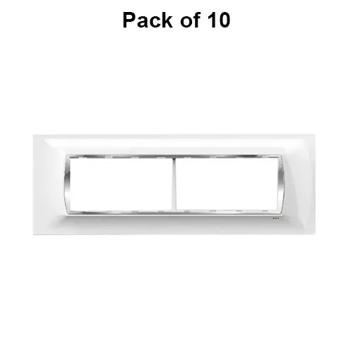 Cona Glasglow Glass Effect Modular Plate White 8 Modules(Horizontal), GGM 1108 (Pack of 10)