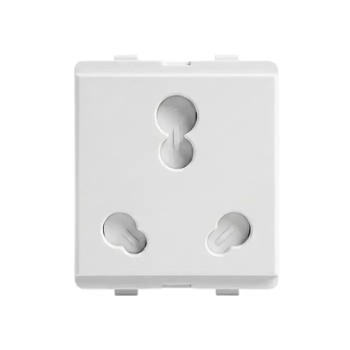 Cona Universal Socket With Shutter Oura Series White 16 Amp,, OR-122 (Pack of 20 Pcs)