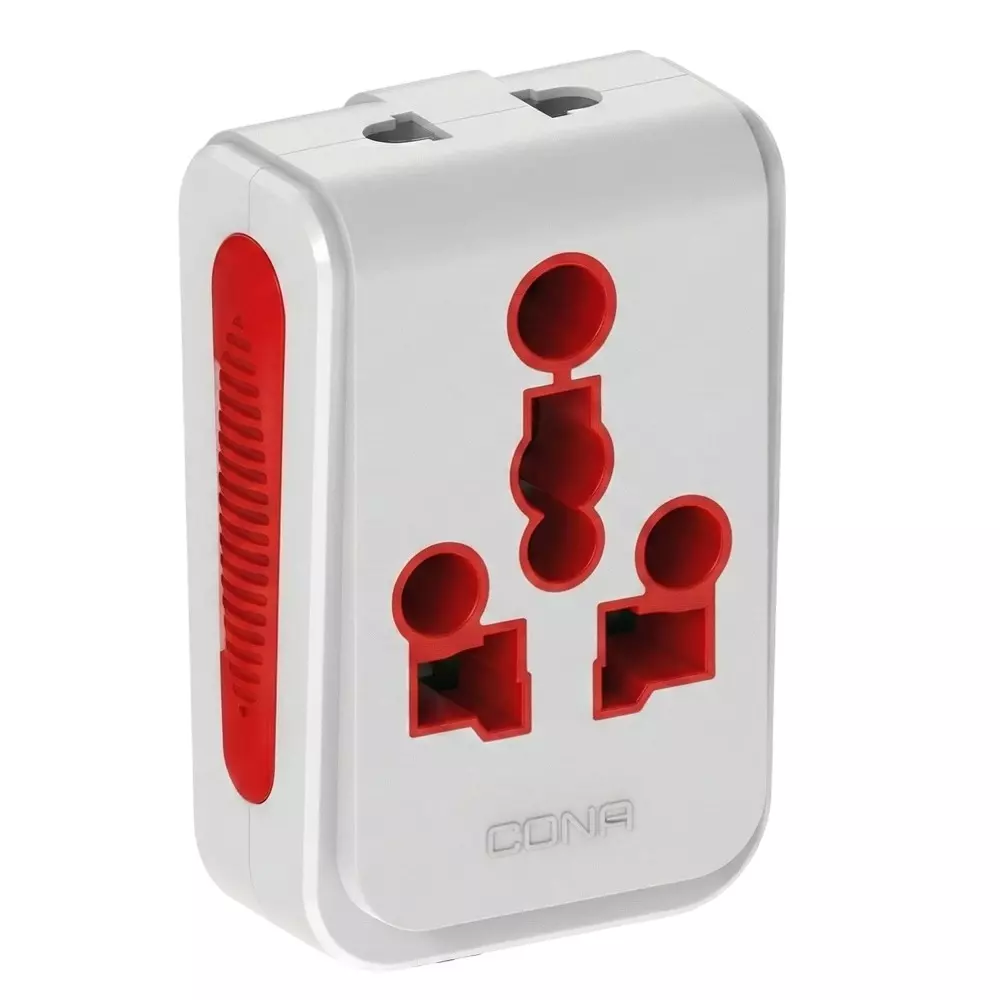 Cona MultiPlug Adaptor Hugo White, MP-5050 (Pack of 10 Pcs)