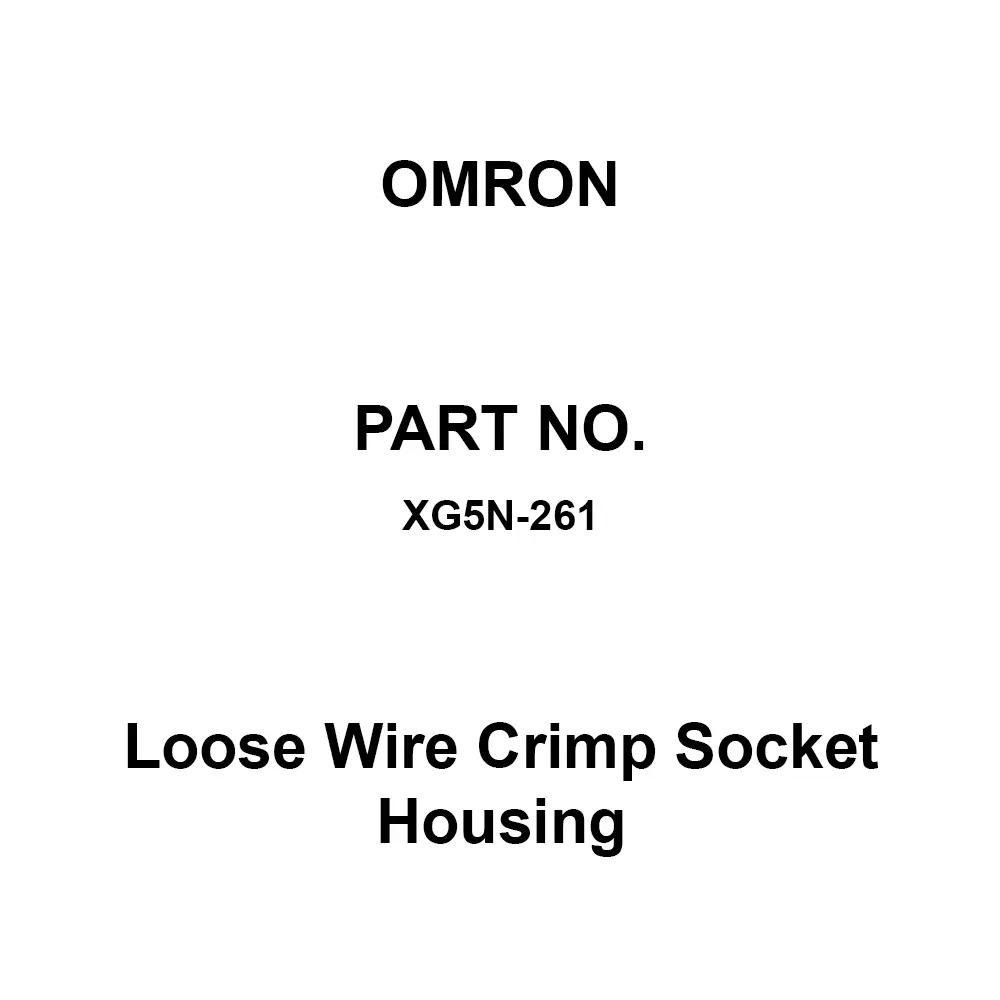 Omron  Barrel Wire Crimp Socket Housing 1000 mΩ or more at 500 V DC, XG5N-261