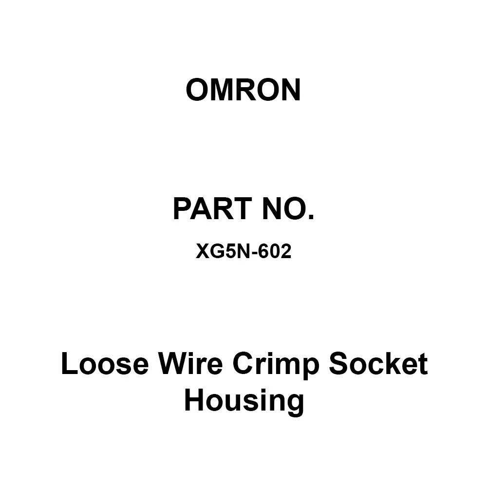 Omron  Barrel Wire Crimp Socket Housing 1000 mΩ or more at 500 V DC, XG5N-602