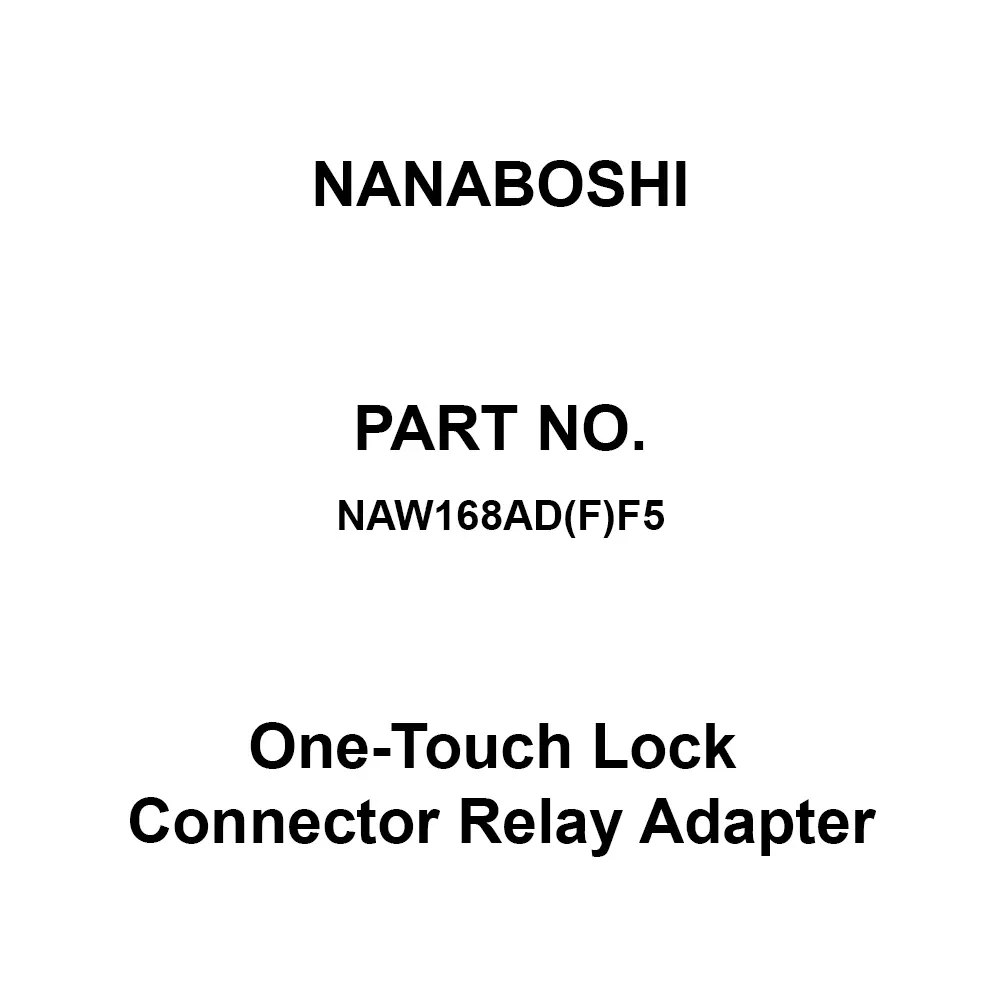 Nanaboshi One-Touch Lock Connector Relay Adapter 16 Male Contact, NAW168AD(F)F5