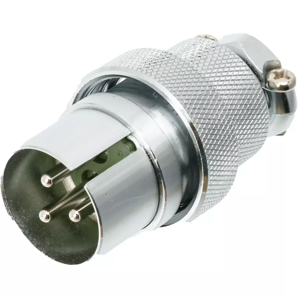 Nanaboshi Large Metal Connector Straight Plug 250 V Rated Voltage, NCS-253-PM