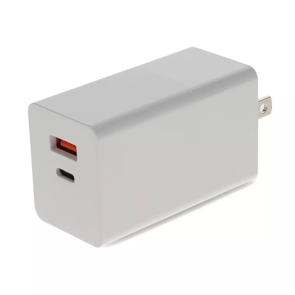 ProLabs Fixed Plug Wall Mount 2 Output 110 VAC to 240 VAC, USAC2USB20V3AW-C