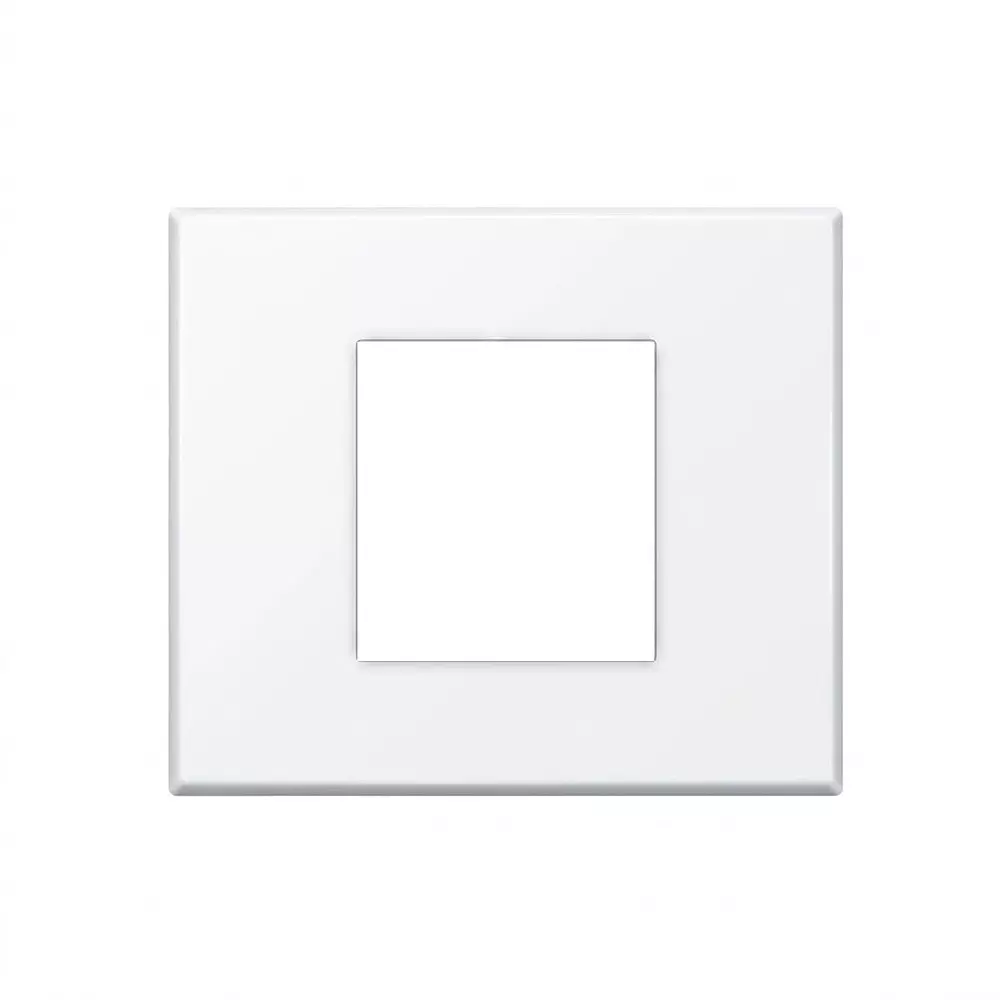 Gold Coast Cube Cover Plate 2 Module White Plastic for Home & Office Use, G One (WH)