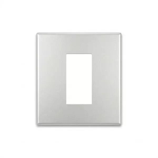 Gold Coast Cube Cover Plate 1 Module Silver Plastic for Home & Office Use, 10221-SL