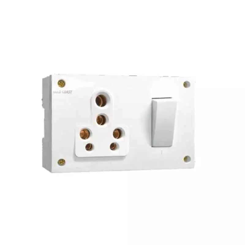 Gold Coast Astra Double SS Combined Box White Plastic for Home & Office Use, 2138-WH