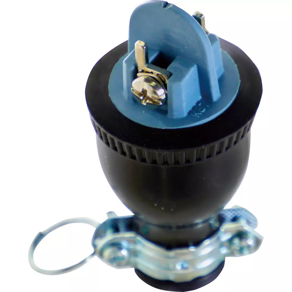 TRUSCO Rubber Power Plug 125 V Rated Voltage 15 A Rated Current 1 CT.VCT0.75 to 2 VCTF2 Suitable Wire, TMP2506-N