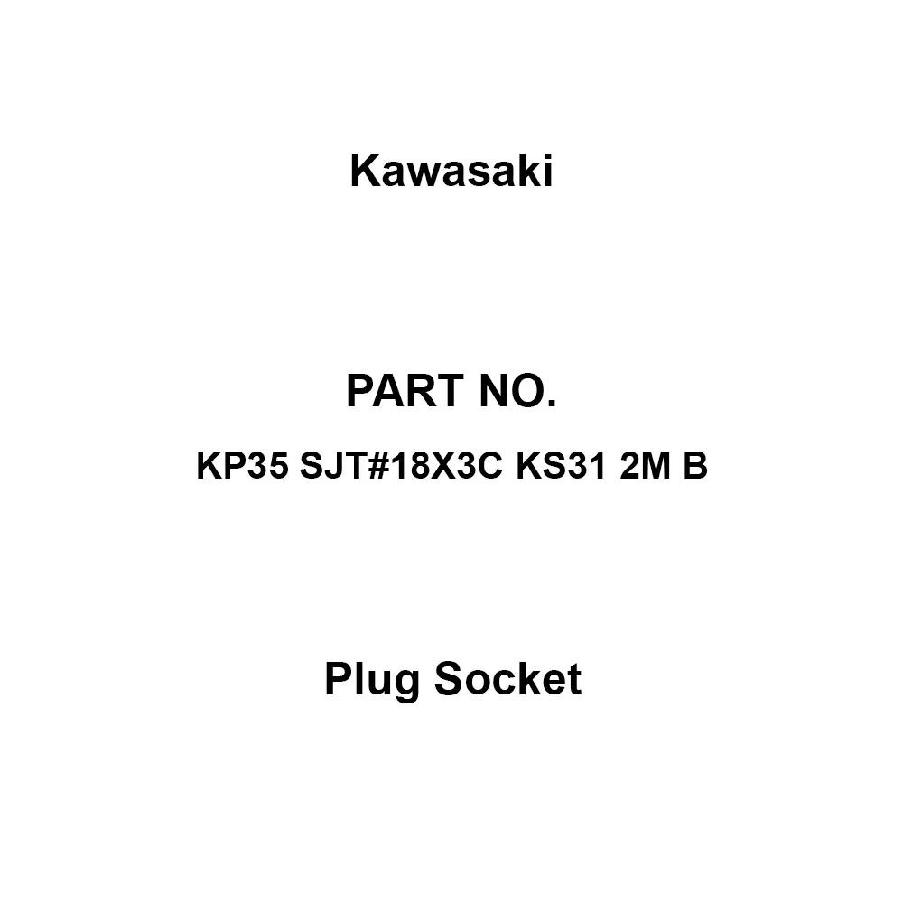 Kawasaki Plug Socket 10 Insulation Resistance AC 125 V/10 A Rating UL Standard, KP35 SJT#18X3C KS31 2M B (Pack of 5)