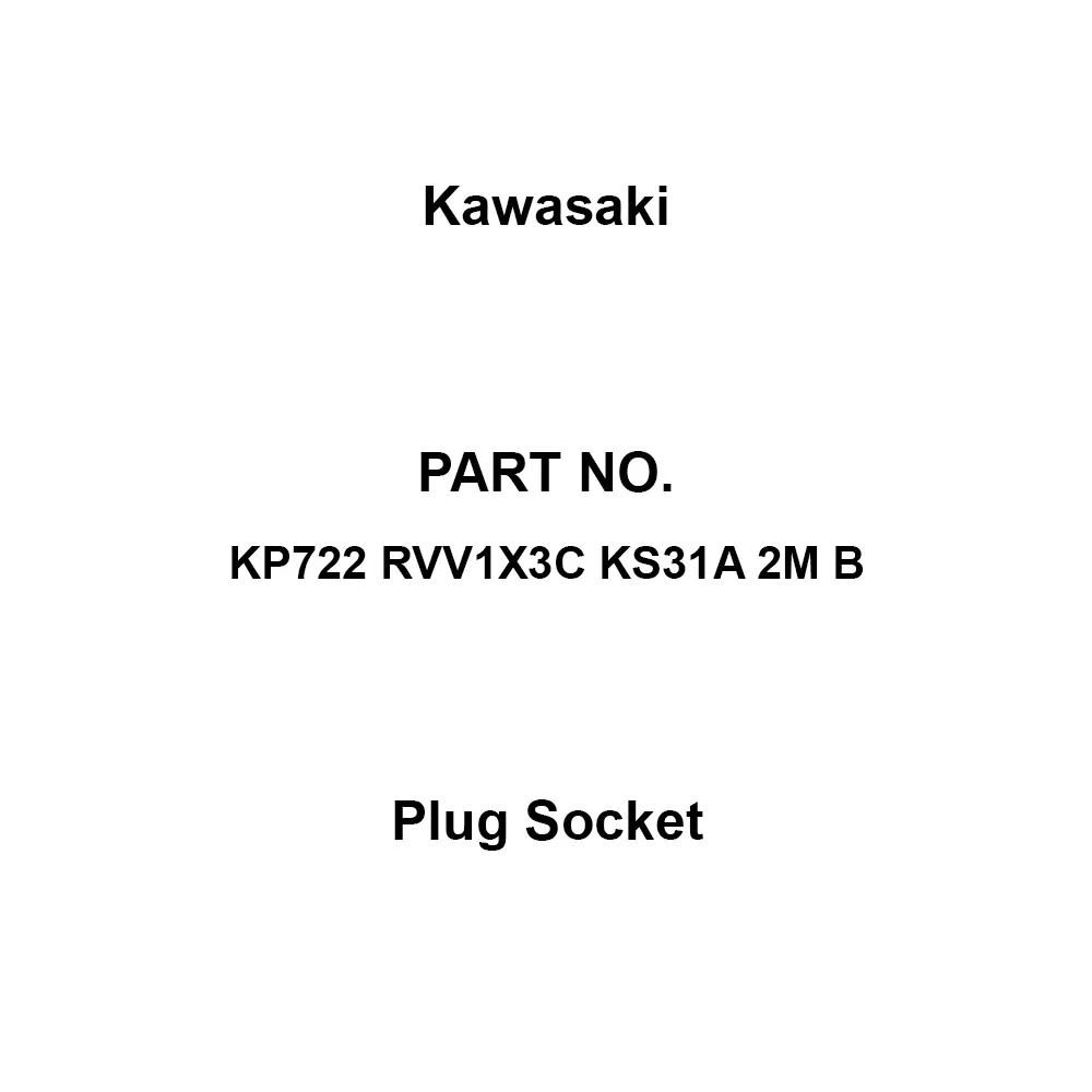 Kawasaki Plug Socket 10 Insulation Resistance AC 250 V/10 A Rating 1.0 mm² Nominal Sectional Area, KP722 RVV1X3C KS31A 2M B (Pack of 5)