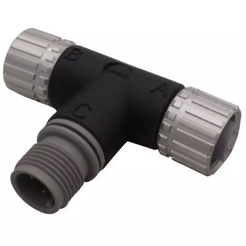 Omron Round Waterproof Connector M12 T Joint Plug/Socket XS2 DC 125 V, XS2R-D422-1