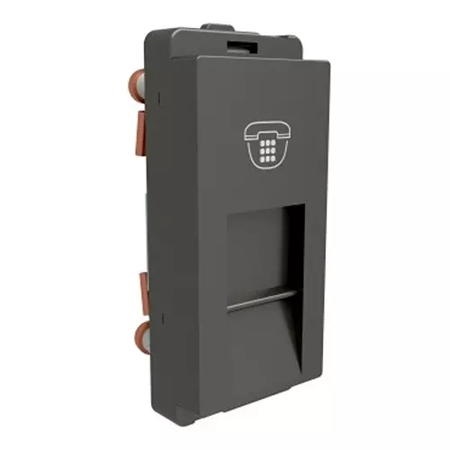Schneider Electric Livia RJ11 Telephone Socket with Sutter 1 Module Grey, P4011_PG_N