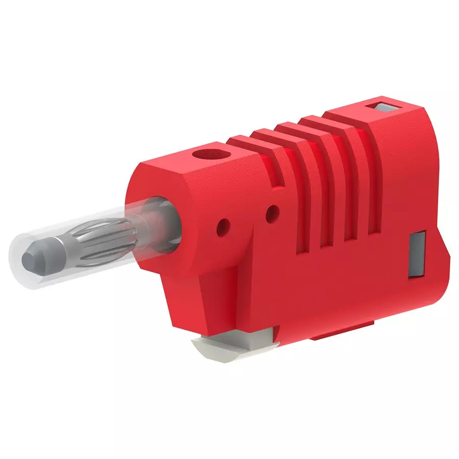 MULTICOMP PRO Banana Plugs & Jacks RETRACTILE PLUG, 36A, SOLDERLESS, RED, 76-1654