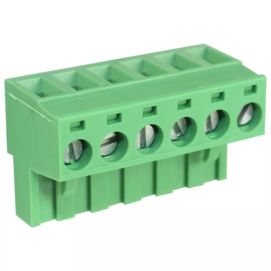 CAMDENBOSS Terminal Block, Pluggable, 6Pos, 12Awg, CTB9202/6